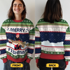 Custom Photo Unisex Ugly Sweatshirt - Personalized Christmas Birthday Fishing Gifts For Fisherman - Merry Fishman