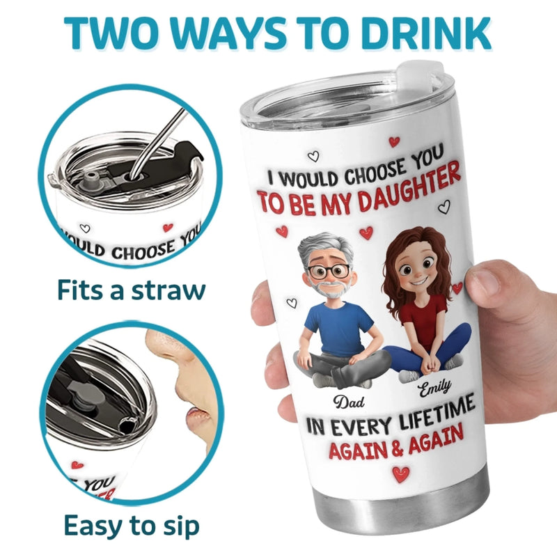 Custom Tumbler - Personalized Birthday Gifts For Mom, Dad, Daughter - My Girl, My Sunshine
