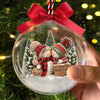Custom First Christmas 3D Acrylic Ball Ornament - Personalized Anniversary Christmas Wedding Gifts For Husband And Wife, Him And Her - You And Me Forever