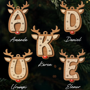 Custom Double Layer Wooden Ornament - Personalized Christmas Birthday Gifts For Mom, Dad, Kids - Letters of Joy Memories of Love