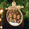 Custom 3 Layers Shaker Ornament - Personalized Christmas Birthday Gifts For Mom, Grandma - Love Gathers Here Always