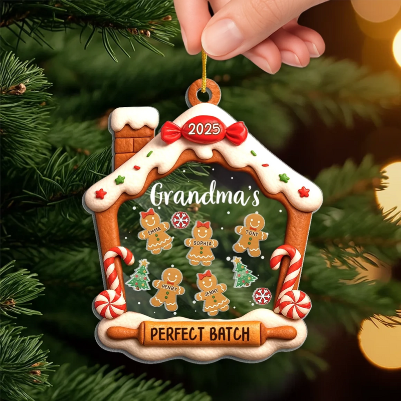 Custom 3 Layers Shaker Ornament - Personalized Christmas Birthday Gifts For Mom, Grandma - Shaken With Love Wrapped In Joy