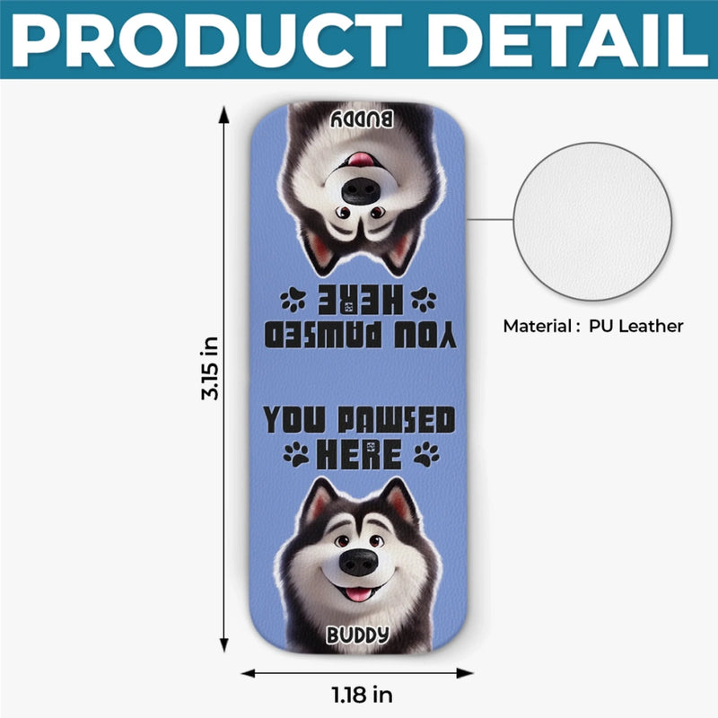 Custom Leather Magnetic Bookmark - Personalized  Bookish Gifts For Book Lovers, Bookworms, Dog Dad And Mom - Paws And Pages Bring Joy