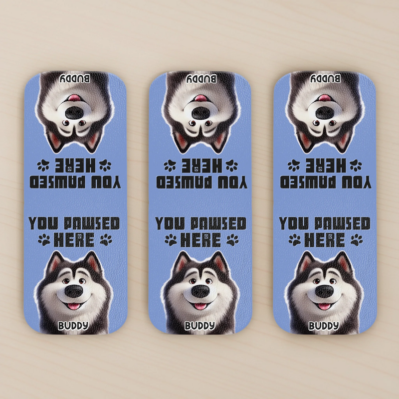 Custom Leather Magnetic Bookmark - Personalized  Bookish Gifts For Book Lovers, Bookworms, Dog Dad And Mom - Paws And Pages Bring Joy