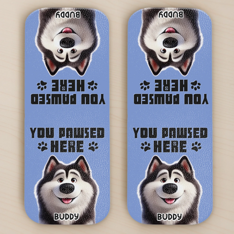 Custom Leather Magnetic Bookmark - Personalized  Bookish Gifts For Book Lovers, Bookworms, Dog Dad And Mom - Paws And Pages Bring Joy