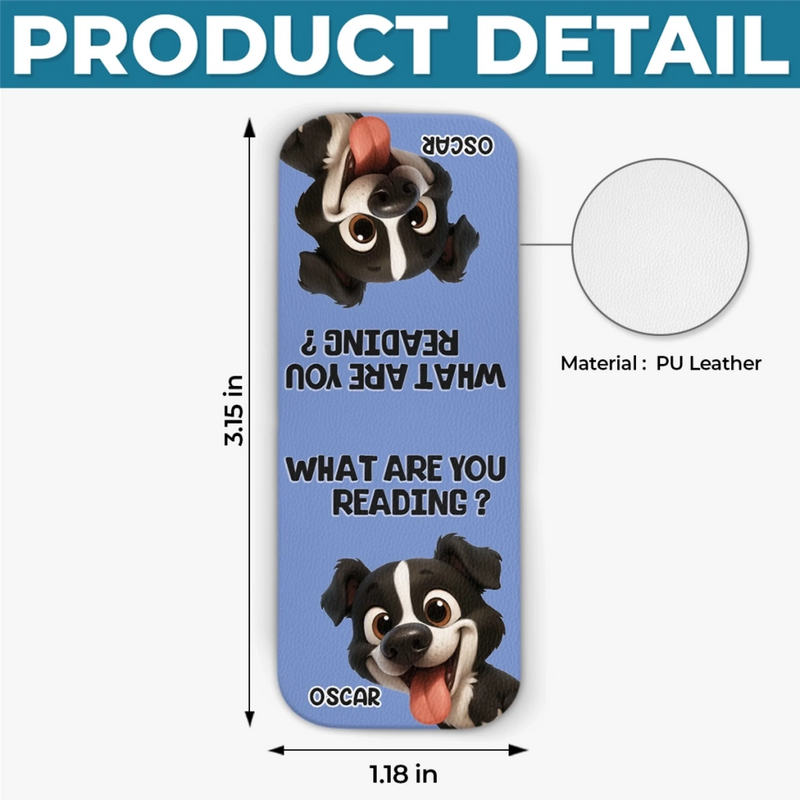 Custom Leather Magnetic Bookmark - Personalized  Bookish Gifts For Book Lovers, Bookworms, Dog Cat Lovers, Dog Dad And Mom, Cat Owners - Stay Pawsitive, Keep Reading