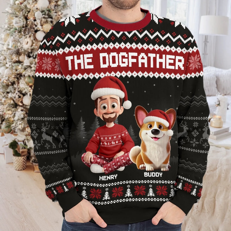Custom Unisex Ugly Sweatshirt - Personalized  Christmas Birthday Gifts For Dog Lovers, Dog Dad And Mom - Master Of Fetch