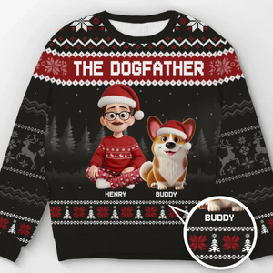 Custom Unisex Ugly Sweatshirt - Personalized  Christmas Birthday Gifts For Dog Lovers, Dog Dad And Mom - Master Of Fetch