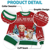 Custom Unisex Ugly Sweatshirt - Personalized  Christmas Birthday Gifts For Dog Lovers, Dog Dad And Mom - Festive Fur Baby Love