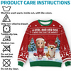 Custom Unisex Ugly Sweatshirt - Personalized  Christmas Birthday Gifts For Dog Lovers, Dog Dad And Mom - Festive Fur Baby Love