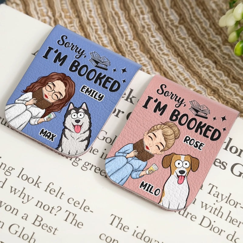 Custom Leather Magnetic Bookmark - Personalized  Bookish Gifts For Book Lovers, Bookworms, Dog Dad And Mom - Paws Off My Page