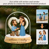 Custom Photo First Christmas Acrylic Ornament - Personalized Engaged Anniversary Christmas Wedding Gifts For Husband And Wife, Him And Her - True Love’s Big Moment