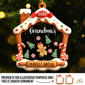 Custom 3 Layers Shaker Ornament - Personalized Christmas Birthday Gifts For Mom, Grandma - Shaken With Love Wrapped In Joy