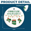 Custom Long Distance Ceramic Ornament - Personalized Christmas Birthday Gifts For Mom, Dad, Brother, Sister, Kids - Always Connected No Matter The Miles