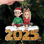 Custom Acrylic Ornament - Personalized Engaged Anniversary Christmas Wedding Gifts For Husband And Wife, Him And Her - Love Wrapped In Lights