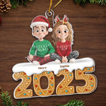Custom Acrylic Ornament - Personalized Engaged Anniversary Christmas Wedding Gifts For Husband And Wife, Him And Her - Love Wrapped In Lights