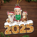Custom Acrylic Ornament - Personalized Christmas Birthday Gifts For Dog Cat Lovers, Dog Dad And Mom, Cat Owners - Cold Nose Warm Hearts