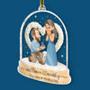 Custom Photo First Christmas Acrylic Ornament - Personalized Engaged Anniversary Christmas Wedding Gifts For Husband And Wife, Him And Her - True Love’s Big Moment