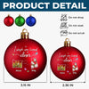Custom Long Distance Colored Ball Ornament - Personalized Best Friend Christmas Birthday Gifts For Women, Besties, Sisters, BFF - I Wish We Lived Closer