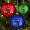 Custom Long Distance Colored Ball Ornament - Personalized Best Friend Christmas Birthday Gifts For Women, Besties, Sisters, BFF - I Wish We Lived Closer