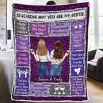 Custom Blanket - Personalized Best Friend Birthday Gifts For Women, Besties, Sisters, BFF - Warmth Of Our Bond