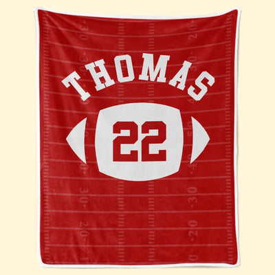 Custom American Football Blanket - Personalized Gift For Birthday, Football Football Lovers, NFL Fans, Sport Lovers, Senior Graduation Gift - Chasing Victory Under The Lights