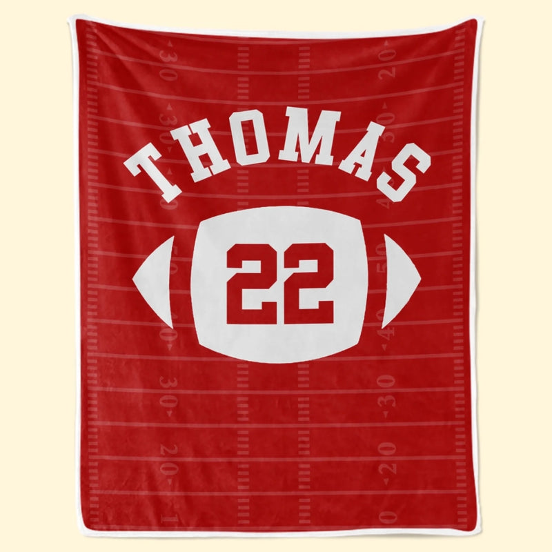 Custom American Football Blanket - Personalized Gift For Birthday, Football Football Lovers, NFL Fans, Sport Lovers, Senior Graduation Gift - Chasing Victory Under The Lights