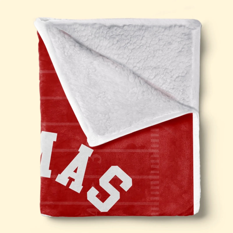 Custom American Football Blanket - Personalized Gift For Birthday, Football Football Lovers, NFL Fans, Sport Lovers, Senior Graduation Gift - Chasing Victory Under The Lights