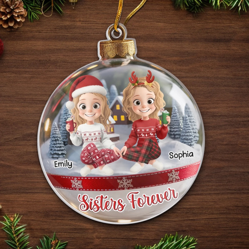 Custom Acrylic Ornament - Personalized Best Friend Christmas Birthday Gifts For Women, Besties, Sisters, BFF - Bond Beyond Time