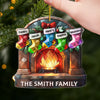 Custom Acrylic Ornament - Personalized Christmas Birthday Gifts For Mom, Dad, Kids - Love Makes A Family