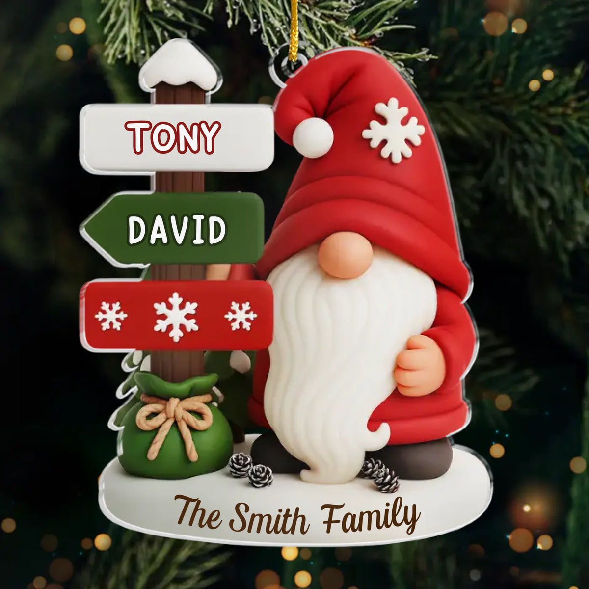 Custom Acrylic Ornament - Personalized Christmas Birthday Gifts For Mom, Dad, Kids - The Magic Begins With Us