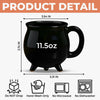Custom 12oz Ceramic Cauldron Coffee Mug - Personalized Halloween Witchy Gifts For Besties, Sisters, BFF, Family, Yourself - Partners In Potions