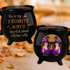 Custom 12oz Ceramic Cauldron Coffee Mug - Personalized Halloween Witchy Gifts For Besties, Sisters, BFF, Family, Yourself - Partners In Potions