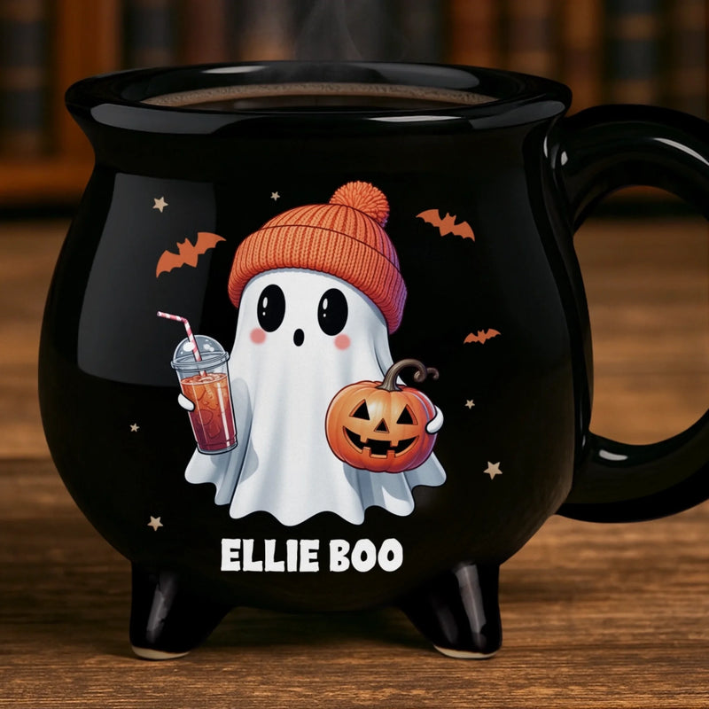 Custom 12oz Ceramic Cauldron Coffee Mug - Personalized Halloween Witchy Gifts For Besties, Sisters, BFF, Family, Yourself - Trick Or Treat Yourself