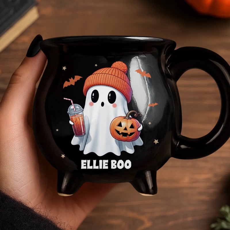 Custom 12oz Ceramic Cauldron Coffee Mug - Personalized Halloween Witchy Gifts For Besties, Sisters, BFF, Family, Yourself - Trick Or Treat Yourself