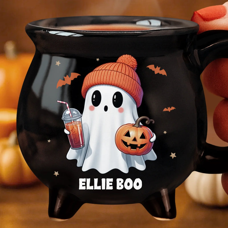 Custom 12oz Ceramic Cauldron Coffee Mug - Personalized Halloween Witchy Gifts For Besties, Sisters, BFF, Family, Yourself - Trick Or Treat Yourself