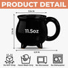 Custom 12oz Ceramic Cauldron Coffee Mug - Personalized Halloween Witchy Gifts For Besties, Sisters, BFF, Family, Yourself - Purrfectly Spooky