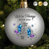 Custom Cardinal Colored Ball Ornament - Personalized Christmas Memorial Sympathy Gifts For Loss Of Mom, Dad - A Life Remembered With Love