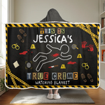 Custom Snuggle Blanket, Hoodie Blanket - Personalized Halloween Birthday Gifts For Best Friends, Family, Coworker, Work Bestie - Serial Snacker, Serial Watcher