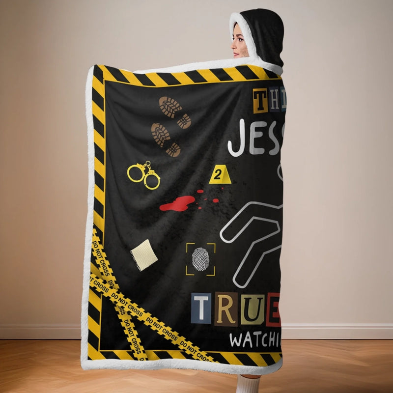 Custom Snuggle Blanket, Hoodie Blanket - Personalized Halloween Birthday Gifts For Best Friends, Family, Coworker, Work Bestie - Serial Snacker, Serial Watcher