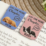 Custom Leather Magnetic Bookmark - Personalized  Bookish Gifts For Book Lovers, Bookworms, Dog Dad And Mom - Happiness Is Another Chapter