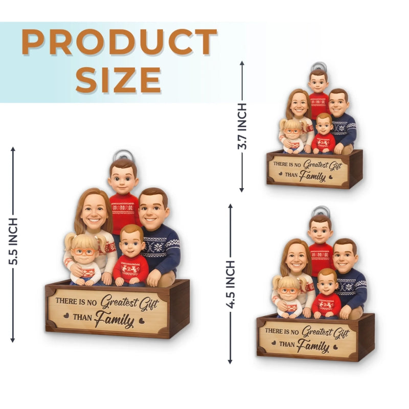Custom Photo Acrylic Ornament - Personalized Christmas Birthday Gifts For Mom, Dad, Brother, Sister, Kids - The Best Present Is Us Together