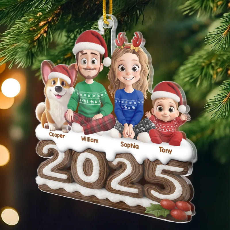 Custom Acrylic Ornament - Personalized Christmas Birthday Gifts For Family, Dog Cat Lovers - Together Is Our Best Tradition
