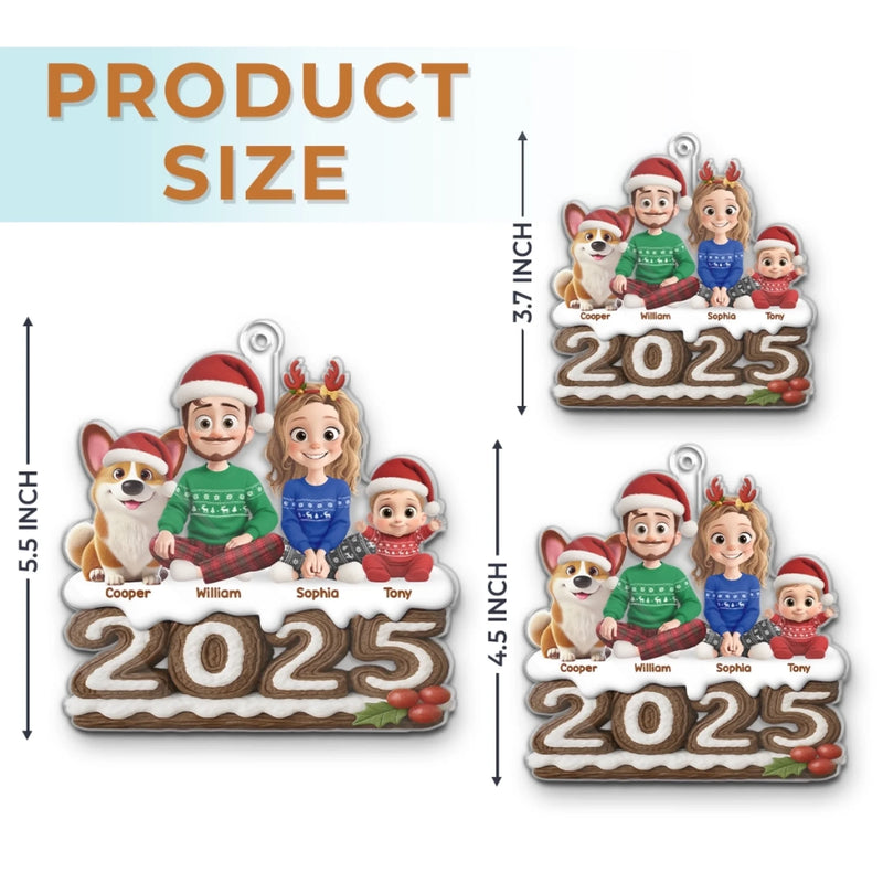 Custom Acrylic Ornament - Personalized Christmas Birthday Gifts For Family, Dog Cat Lovers - Together Is Our Best Tradition