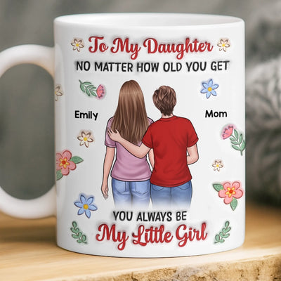 Custom Mug - Personalized Birthday Gifts For Dad, Mom, Daughter - Love Grows In Every Embrace