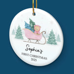 Custom Name Baby's First Christmas Gifts - Personalized Ceramic Ornament