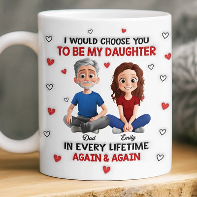 Custom Mug - Personalized Birthday Gifts For Mom, Dad, Daughter - My Daughter My Forever Love