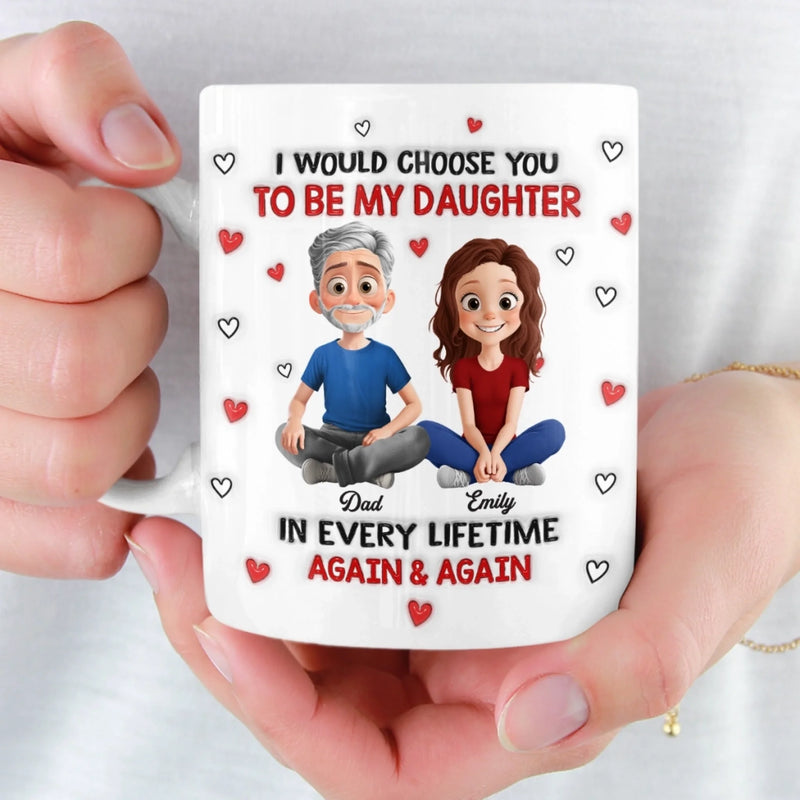 Custom Mug - Personalized Birthday Gifts For Mom, Dad, Daughter - My Daughter My Forever Love
