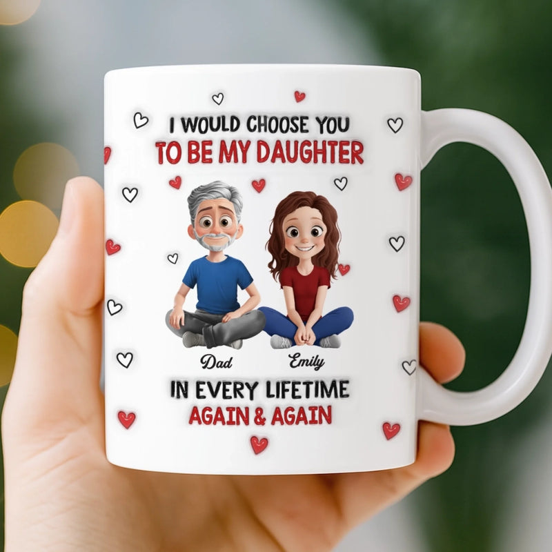 Custom Mug - Personalized Birthday Gifts For Mom, Dad, Daughter - My Daughter My Forever Love