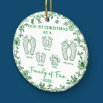 Custom Ceramic Ornament - Personalized Christmas Birthday Gifts For Mom, Dad, Kids - Love Wrapped In Christmas Joy